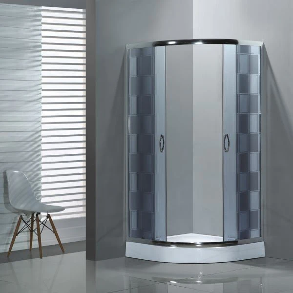 Acid Glass Twin Doors Shower Box